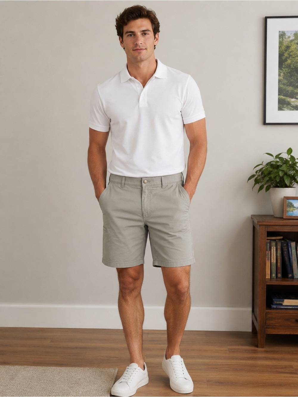 Men's Casual Khaki Chino Shorts